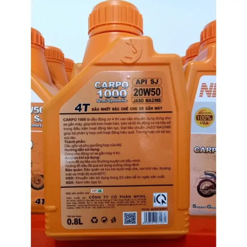DẦU NHỚT XE SỐ 4T - NPOIL CARPO 1000 - 20W50 - 1LÍT