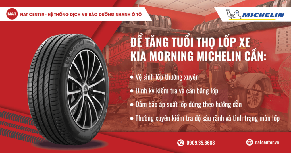 Cách bảo dưỡng giúp tăng tuổi thọ lốp