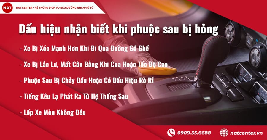 Dấu hiệu nhận biết phuộc sau bị hỏng