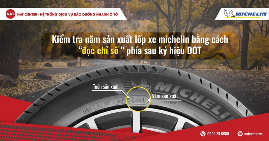 Cách kiểm tra năm sản xuất của lốp xe
