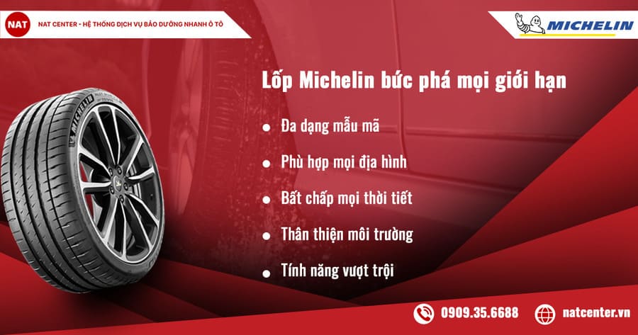Lốp Michelin có nhiều đặc điểm nổi bật