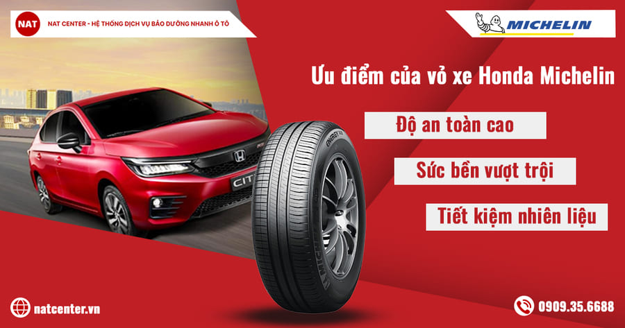 Ưu điểm nổi bật của vỏ xe Honda Michelnin