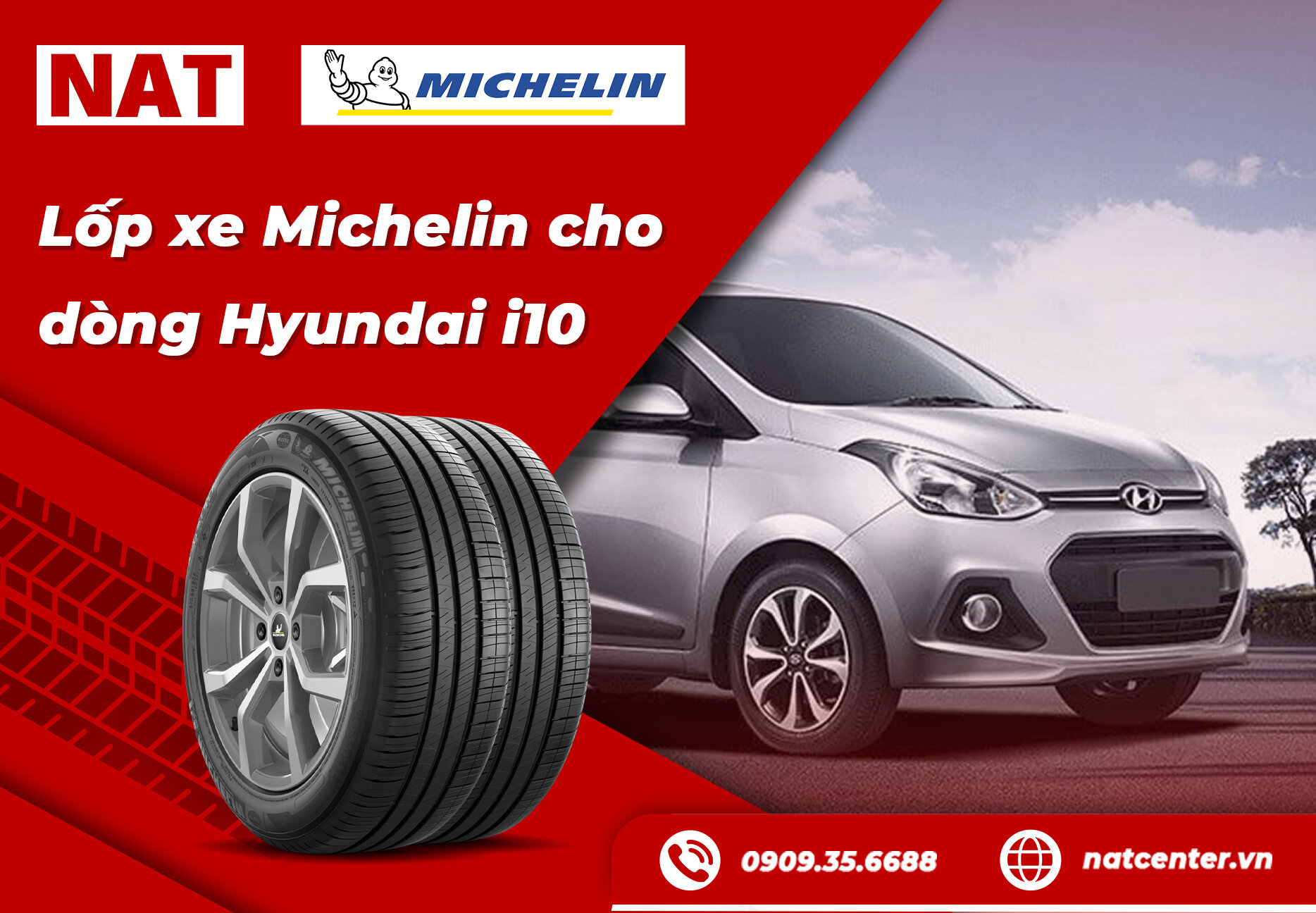lốp michelin cho dòng xe hyundai i10