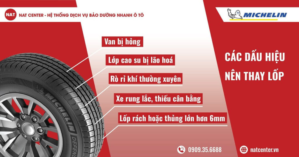 Dấu hiệu nên thay lốp mới