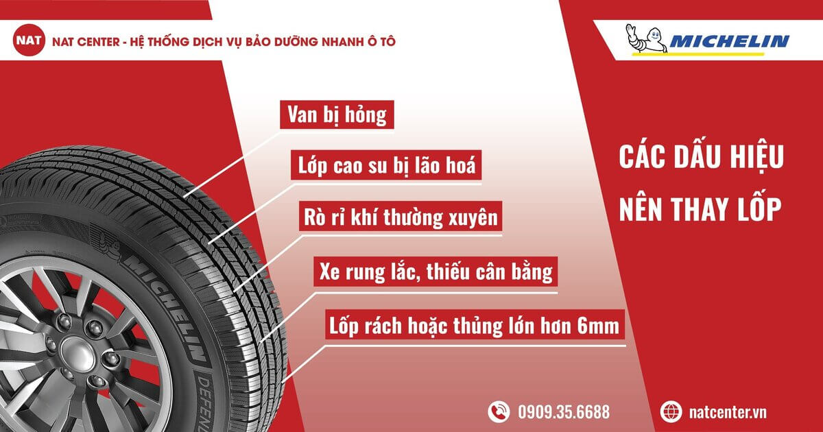Dấu hiệu nên thay lốp mới