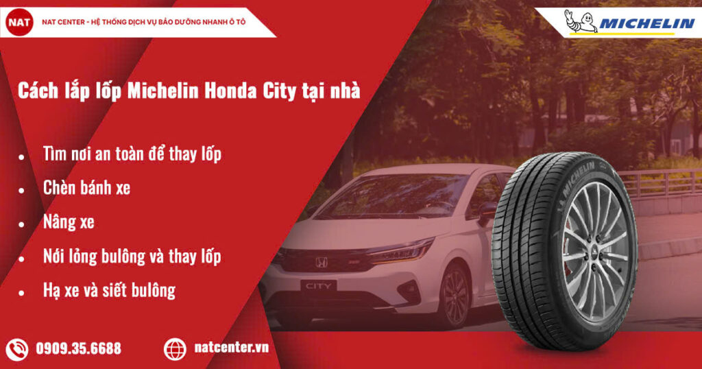 Cách thay lốp tại nhà cho Honda CIty