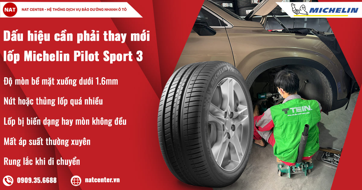 Dấu hiệu khi nào cần thay lốp Michelin