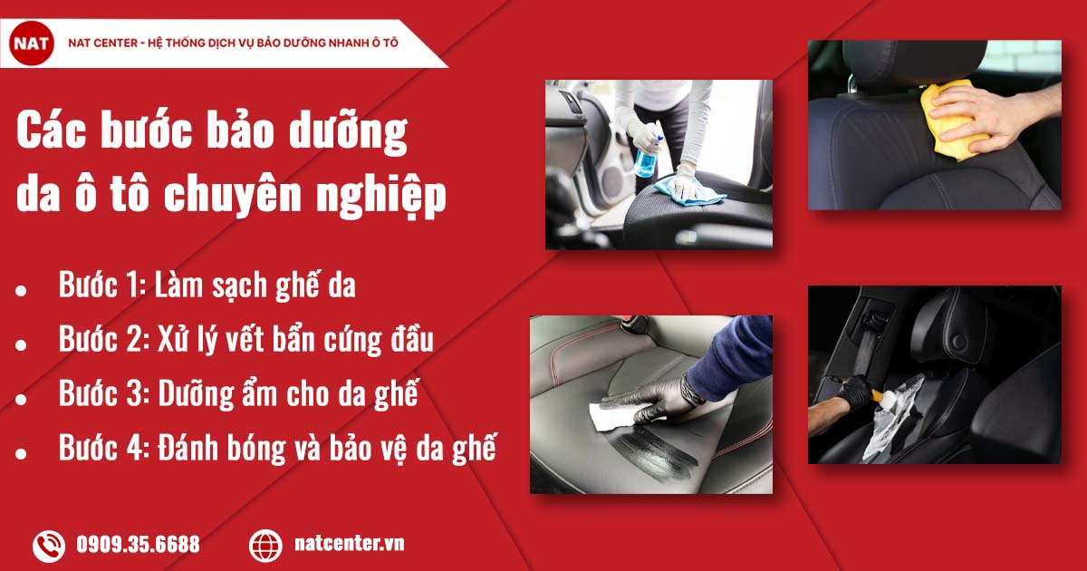 Các bước bảo dưỡng da ô tô chuyên nghiệp