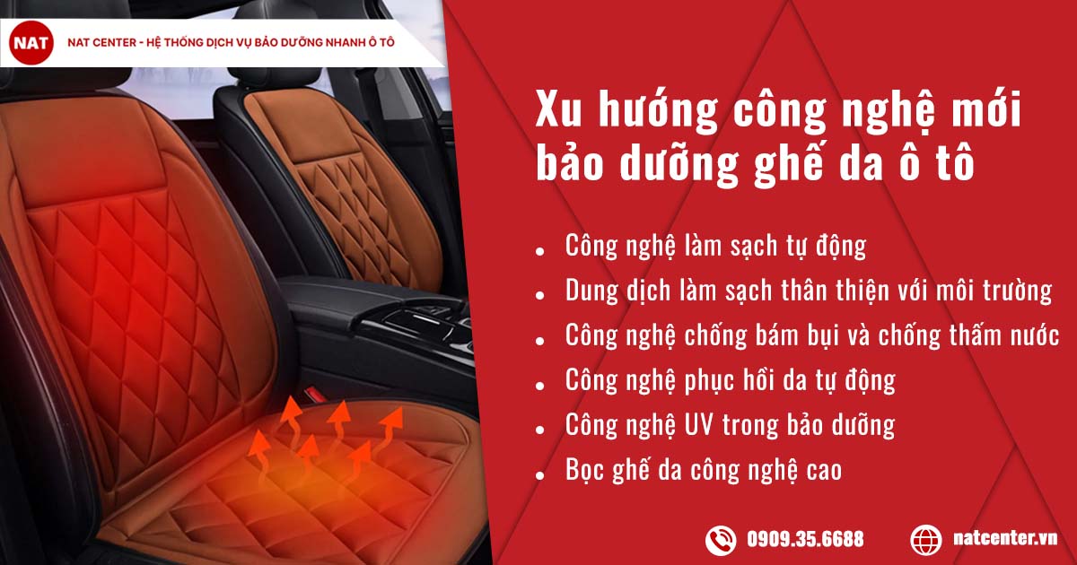 Xu hướng và công nghệ mới trong bảo dưỡng ghế da ô tô