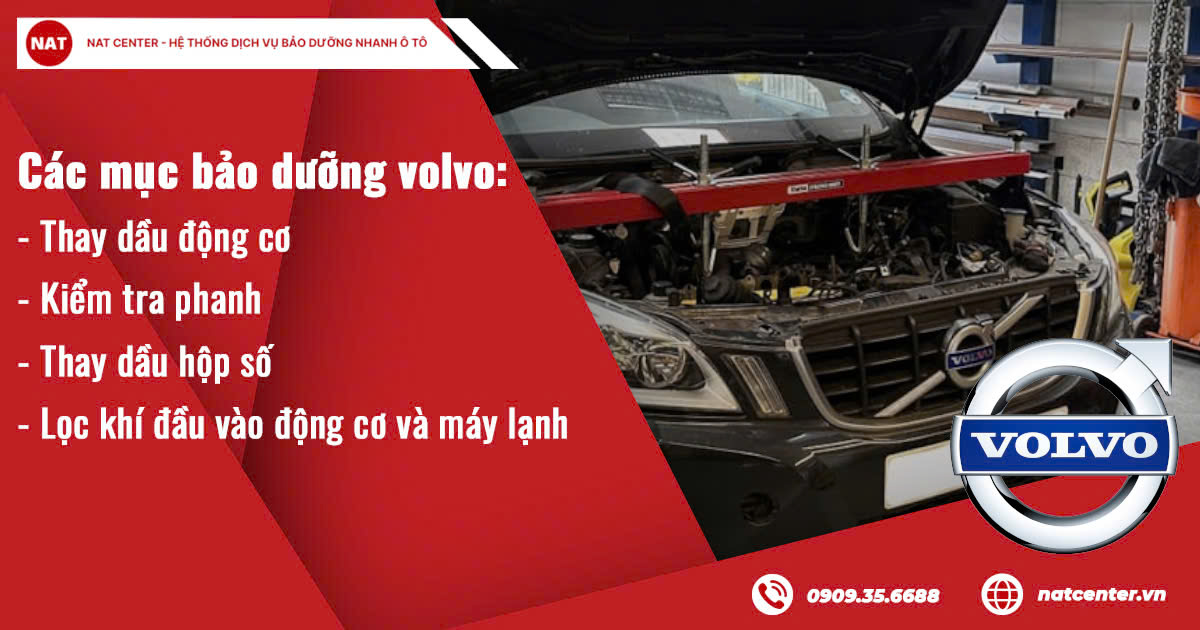 Các mục bảo dưỡng Volvo