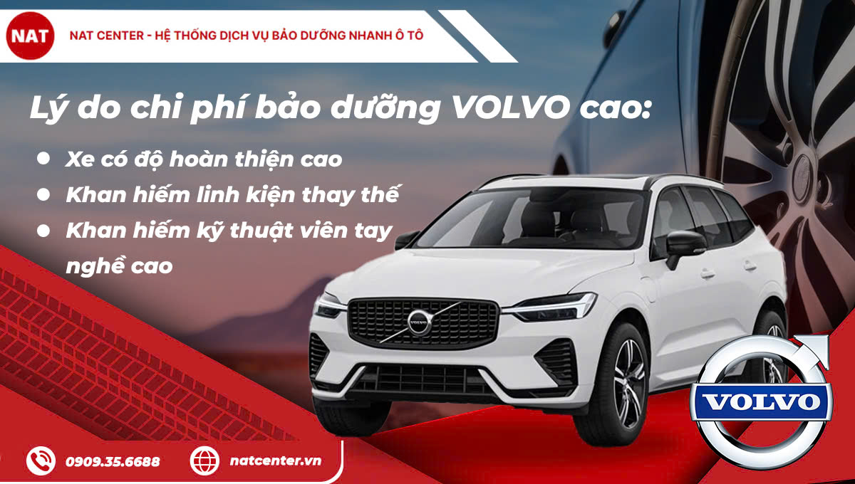 Lý do chi phí bảo dưỡng Volvo cao