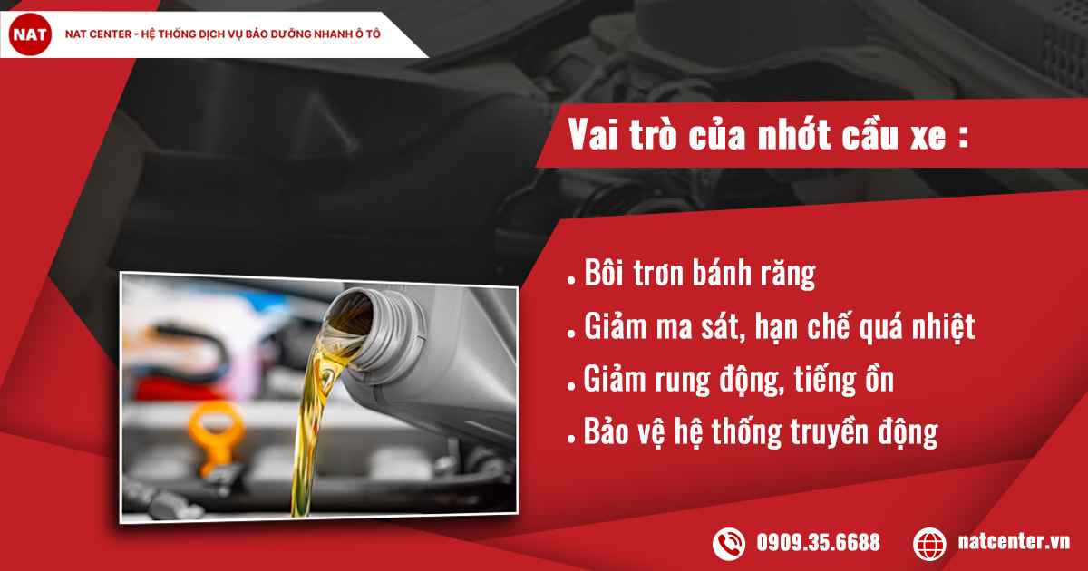 Vai trò của nhớt cầu xe ô tô 