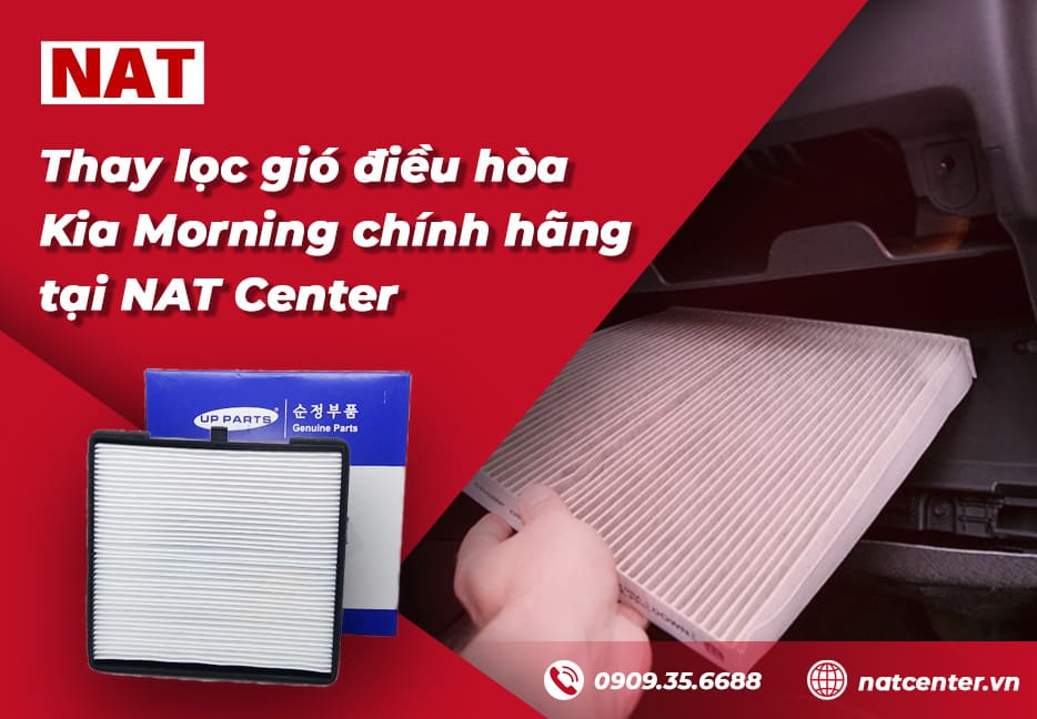 thay lọc gió điều hòa KIA Morning