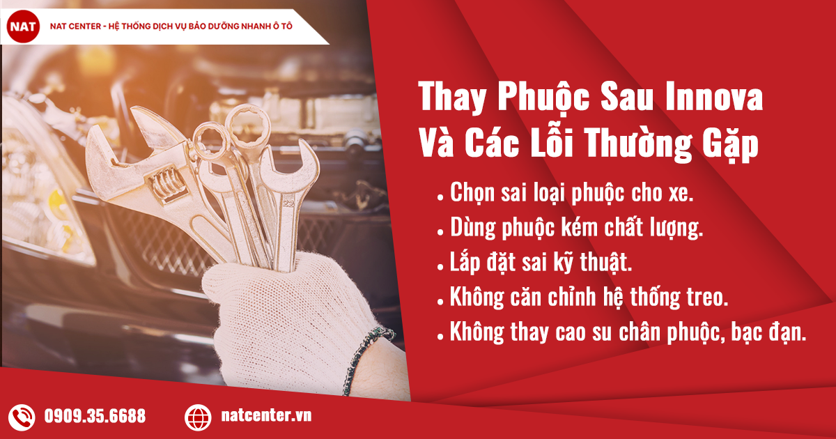Lỗi thường gặp khi thay phuộc sau Innova