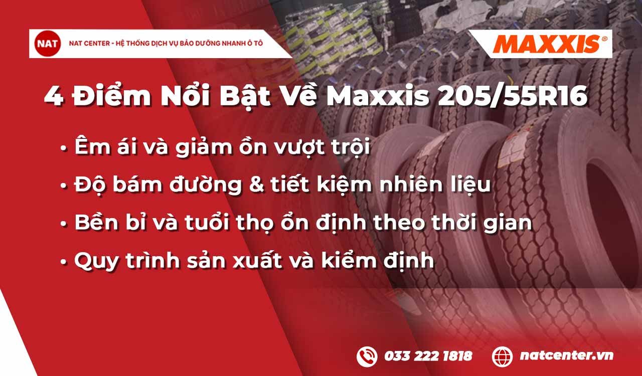 lốp Maxxis 205 55R16