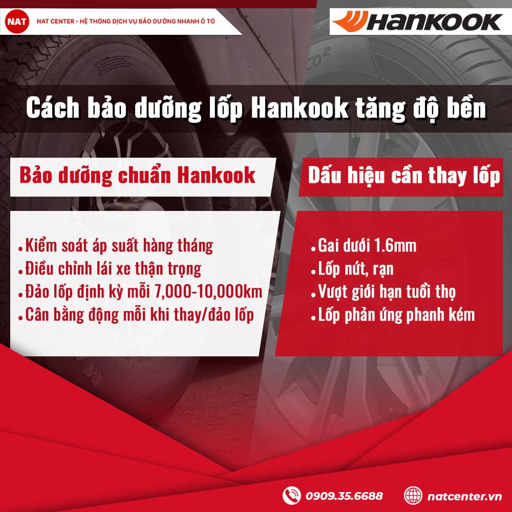Cách bảo dưỡng lốp xe Hankook Kia Morning