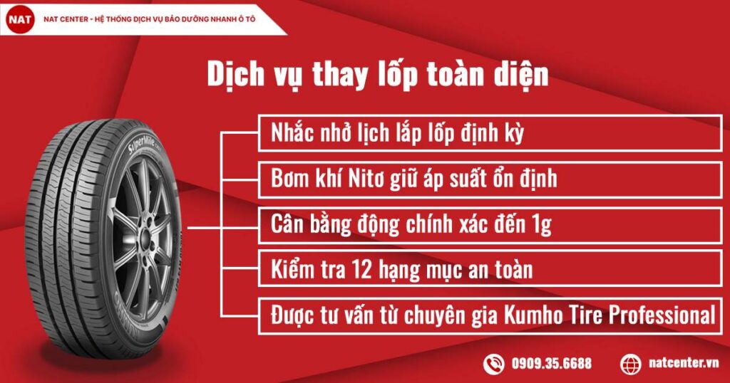 Dịch vụ thay lốp toàn diện