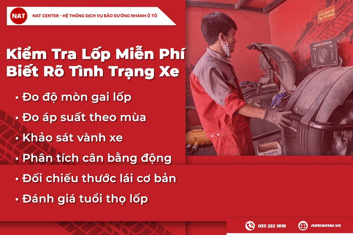 Trung tâm dịch vụ lốp xe Bridgestone tại NAT Center