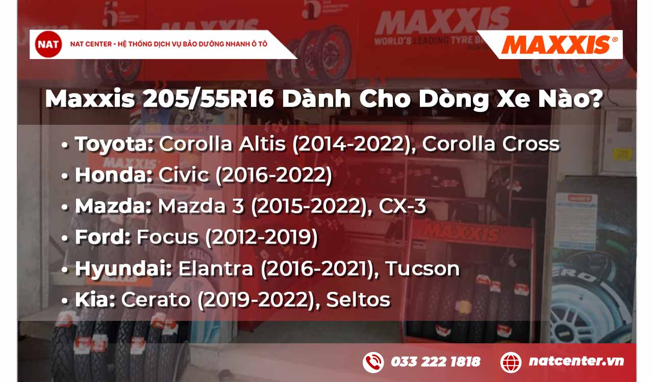 lốp Maxxis 205 55R16