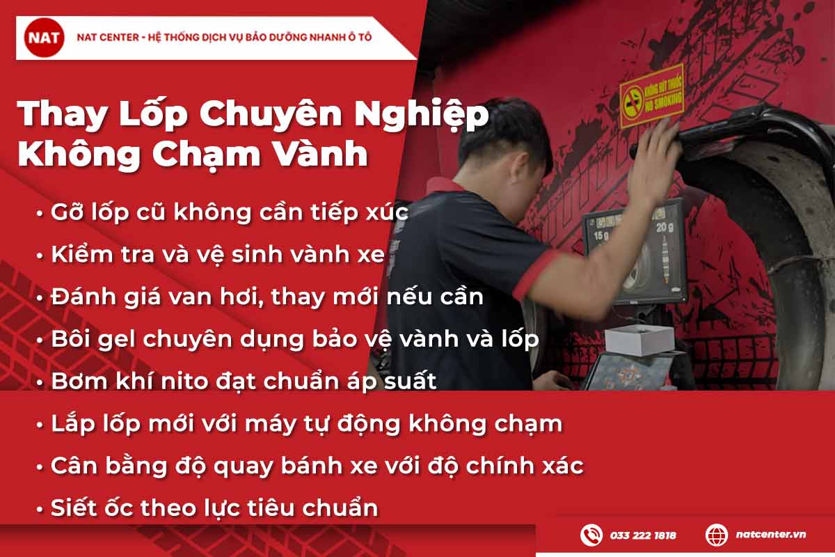 Trung tâm dịch vụ lốp xe Bridgestone tại NAT Center