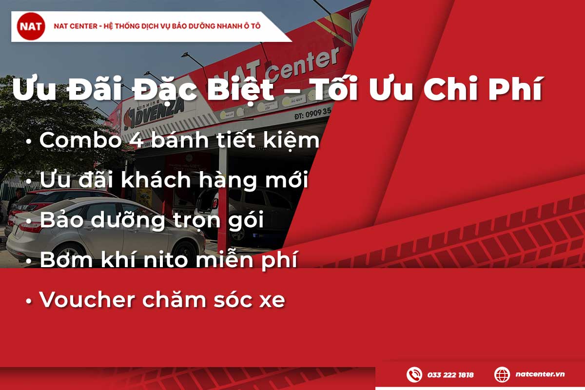 Trung tâm dịch vụ lốp xe Bridgestone tại NAT Center