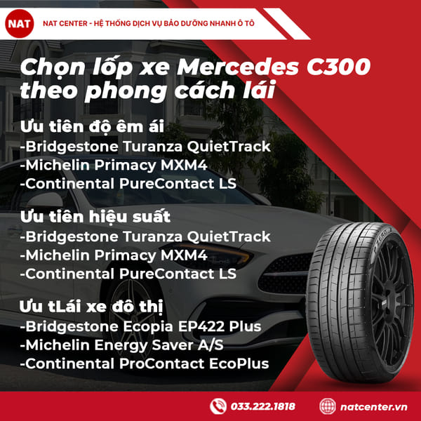 lốp xe mercedes c300