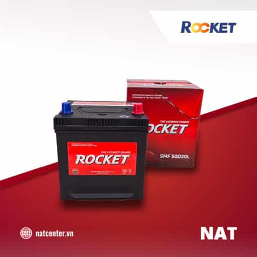 Bình ắc quy Rocket 12V 50Ah SMF 50D20L