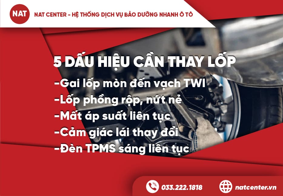 Các dấu hiệu cần thay lốp