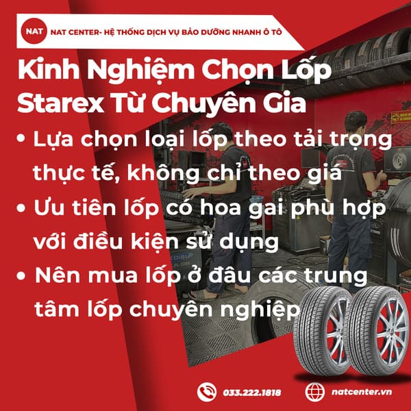 Kinh Nghiệm Chọn Lốp Starex Từ Chuyên Gia NAT