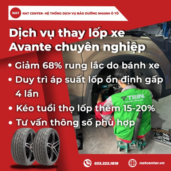 Dịch vụ thay lốp xe Avante chuyên nghiệp