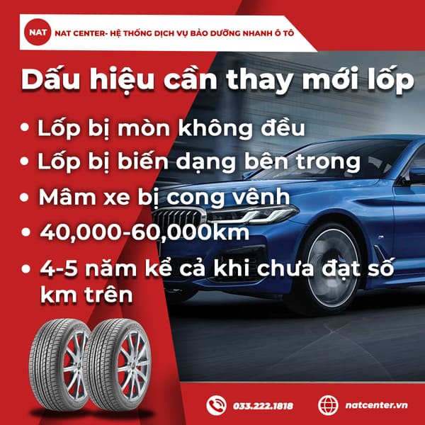Dấu hiệu cần thay mới lốp xe Avante