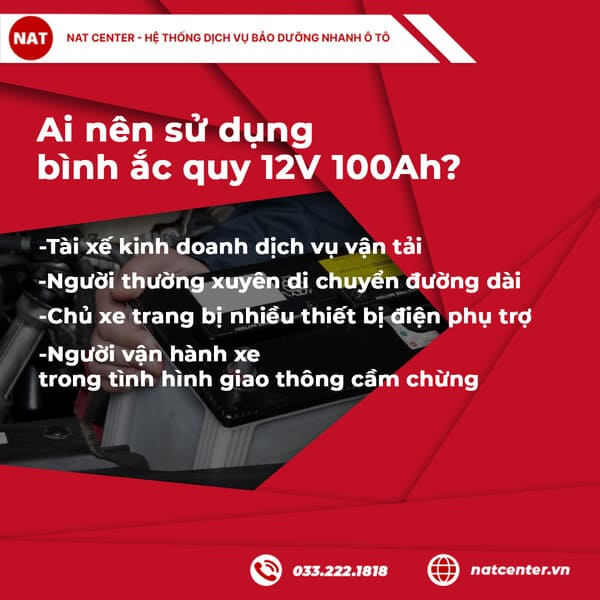 Ai nên sử dụng bình ắc quy 12V 100Ah?
