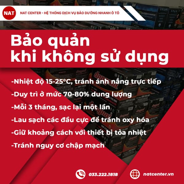 Bảo quản khi không sử dụng