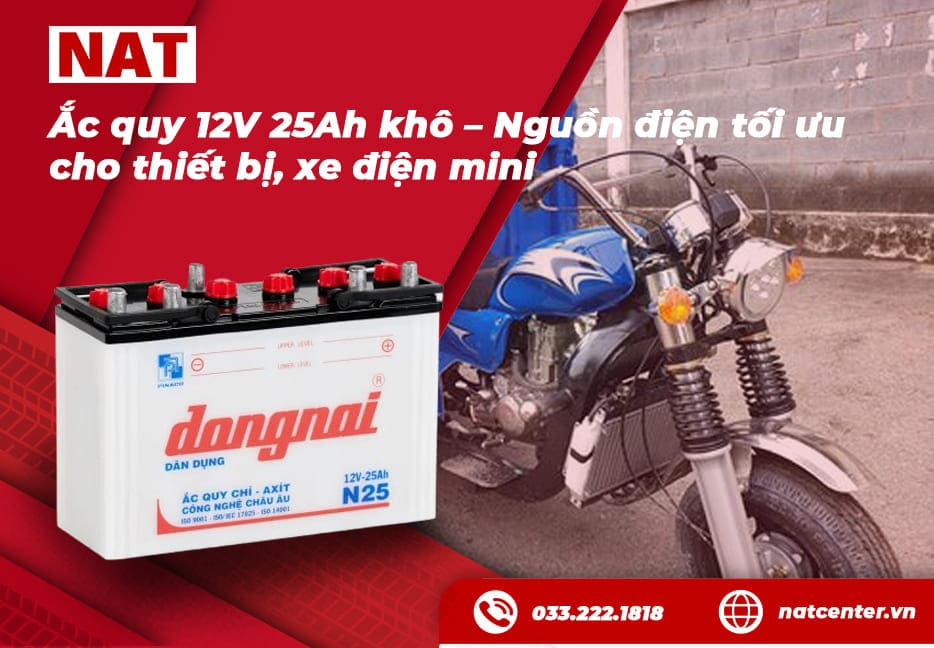 Bình ắc quy 12V 25Ah khô