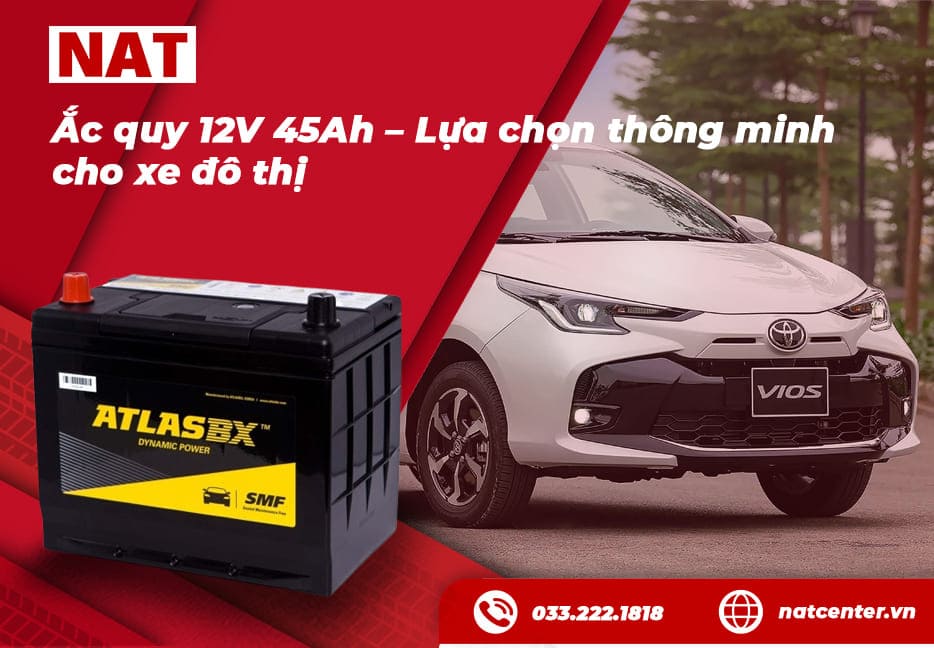 Bình ắc quy 12v 45ah