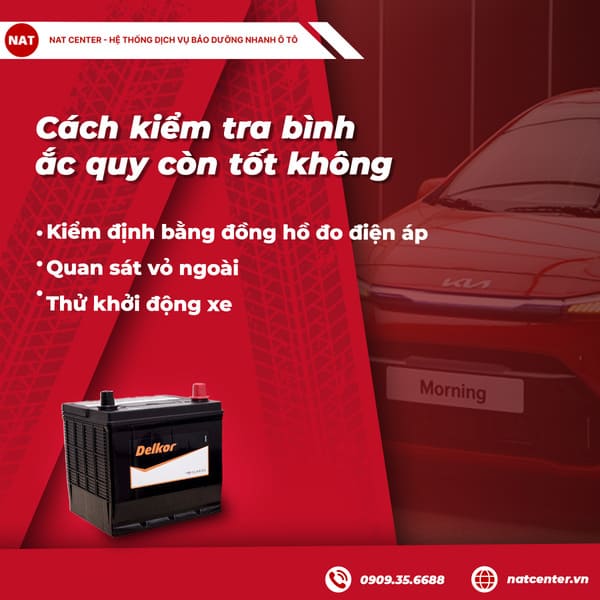 Cách kiểm tra bình ắc quy còn tốt không