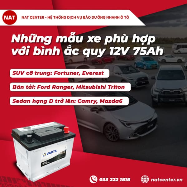 Có nên chọn ắc quy 12V 75Ah cho xe của bạn?