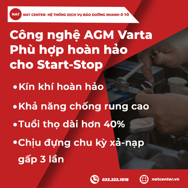 Công nghệ AGM Varta – Phù hợp hoàn hảo cho Start-Stop