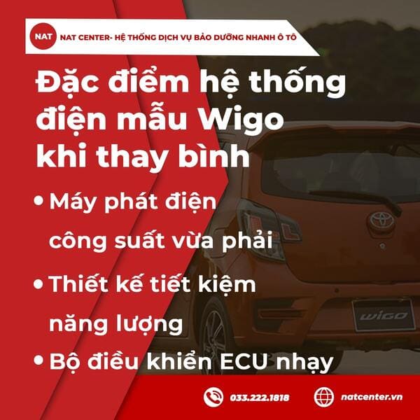 Đặc điểm hệ thống điện của mẫu Wigo cần chú ý khi thay