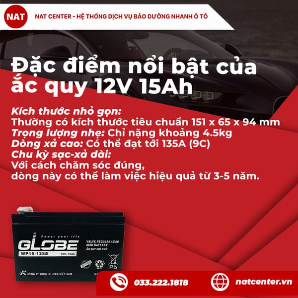 Bình ắc quy 12V 15Ah là gì? Ai nên dùng loại này?