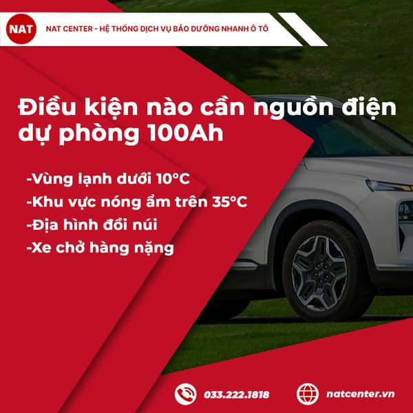 Điều kiện nào cần nguồn điện dự phòng 100Ah