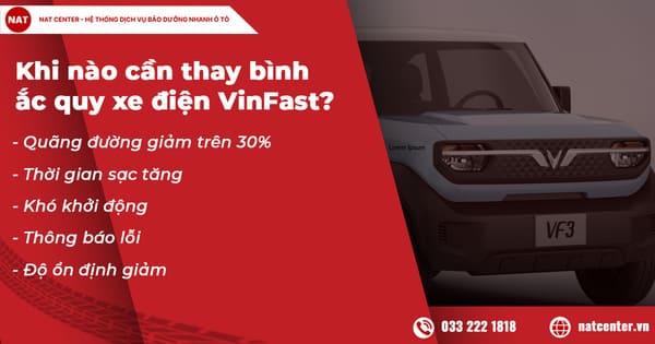 Khi nào cần thay bình ắc quy xe điện VinFast?