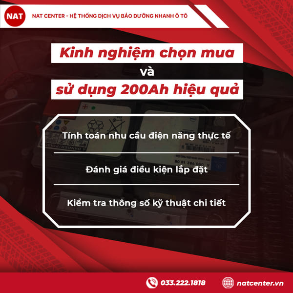 Kinh nghiệm chọn mua & sử dụng 200Ah hiệu quả