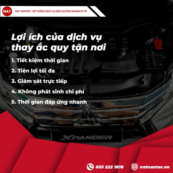 Lợi Ích Của Dịch Vụ Thay Ắc Quy Tận Nơi