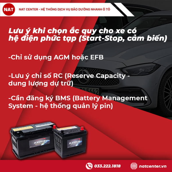 Lưu ý khi chọn ắc quy cho xe có hệ điện phức tạp