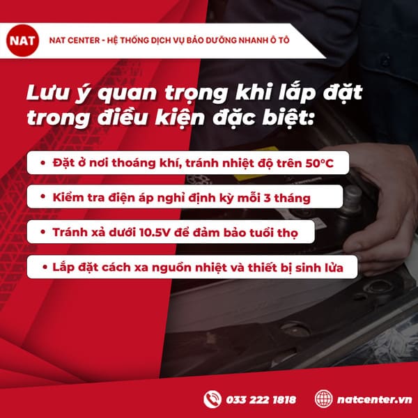 Lưu ý quan trọng khi lắp đặt trong điều kiện đặc biệt