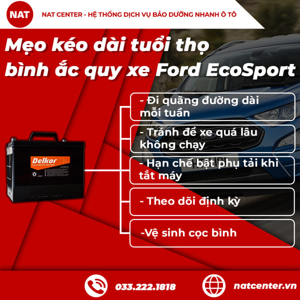 Cách thay bình ắc quy EcoSport đúng kỹ thuật và tăng tuổi thọ sử dụng
