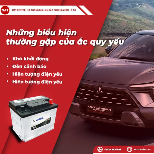 Những biểu hiện thường gặp của ắc quy yếu