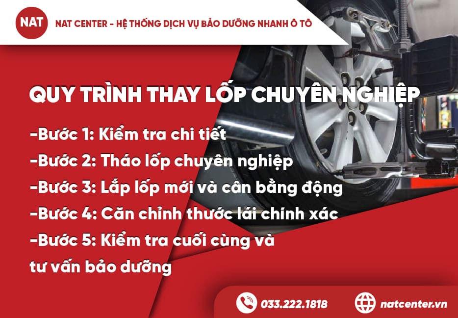  Thay lốp cần những quy trình nào
