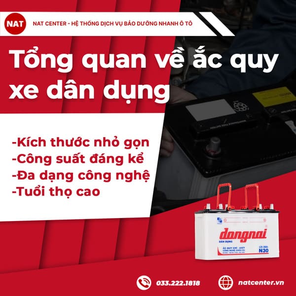 Tổng quan về ắc quy xe dân dụng
